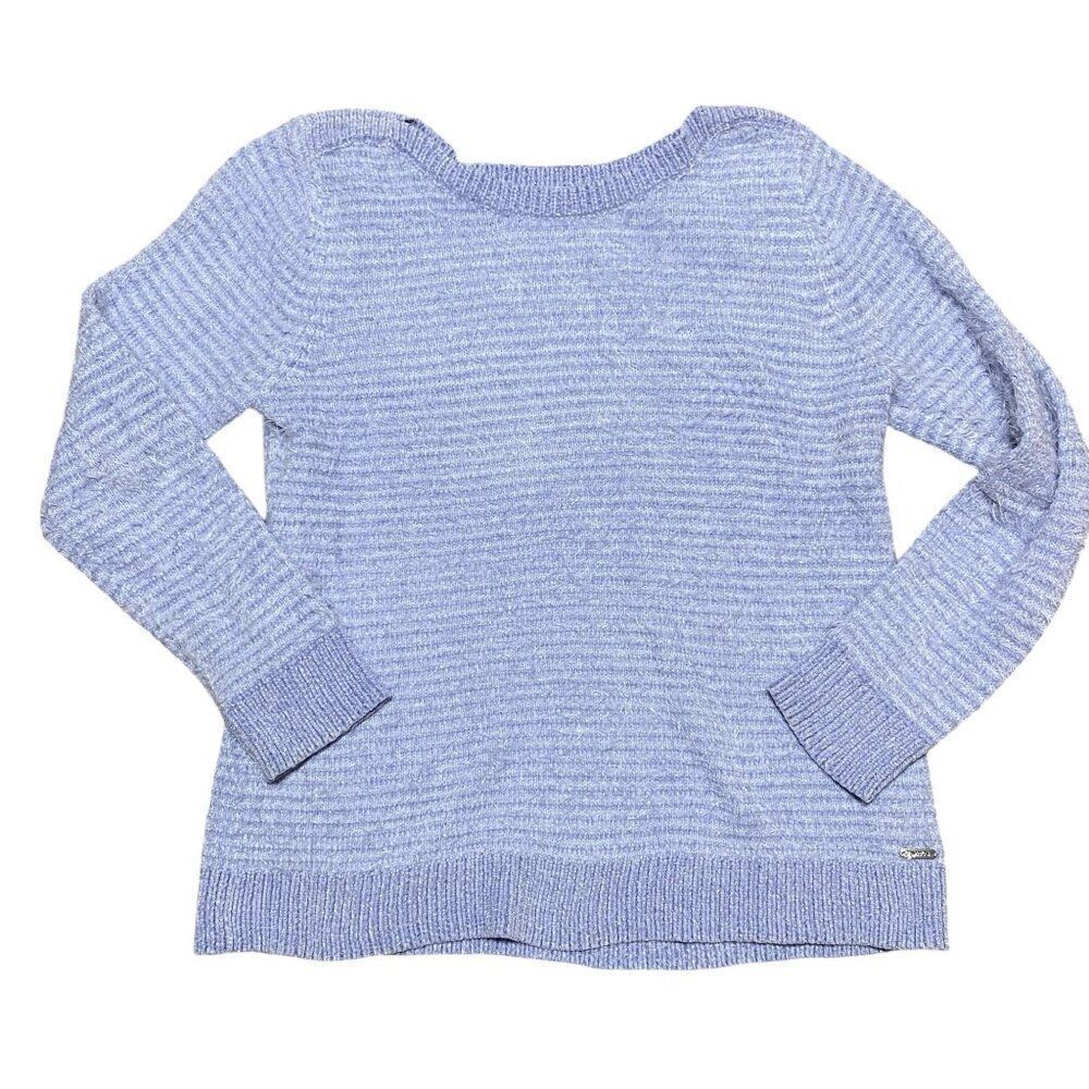 Calvin Klein Plush Sweater Solid Blue Size Medium